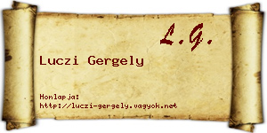 Luczi Gergely névjegykártya